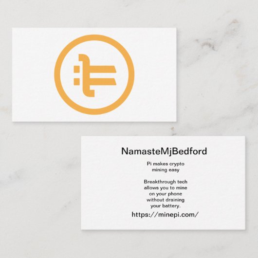 Pi-netwerk Visitekaartje (Voorkant / Achterkant)