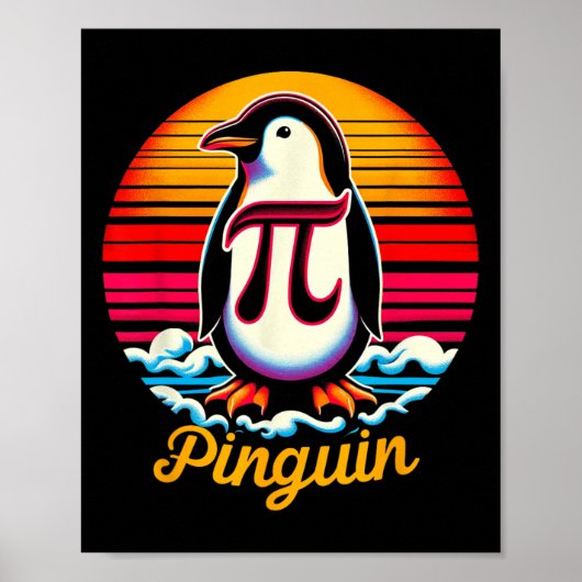 Pi-nguin Pi Penguin Day Irrational Number Pi Symbo Poster (Voorkant)