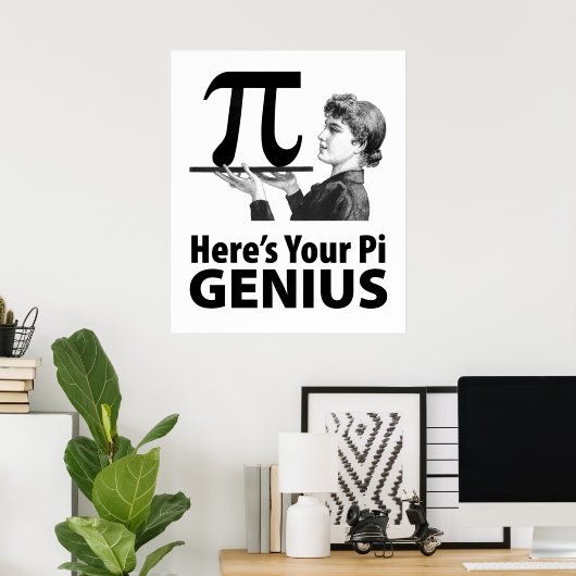 Pi Number Humor Poster (Thuiskantoor)