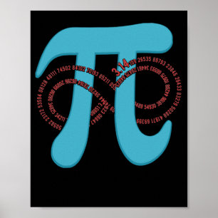 Pi-nummer 3.141 Infinity geek Poster