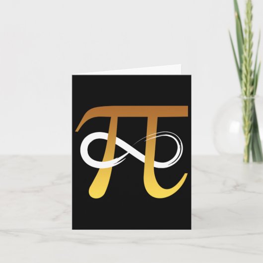 Pi Nummer 3.14 Infinity Symbool Grappig Wiskunde G Kaart (Voorkant)