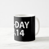 Pi nummer als pi-dag koffiemok (Voorkant rechts)