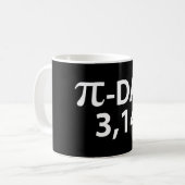 Pi nummer als pi-dag koffiemok (Voorkant links)