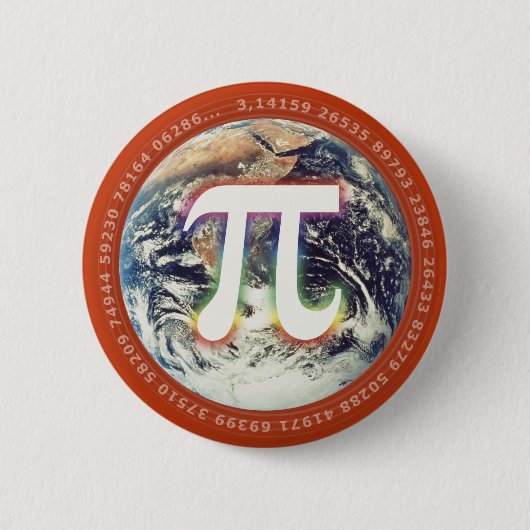 Pi-nummer op aarde | WISKUNDE Ronde Button 5,7 Cm (Voorkant)