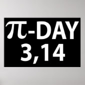 Pi-nummer per dag poster (Voorkant)