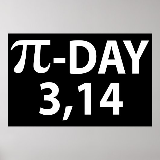 Pi-nummer per dag poster (Voorkant)