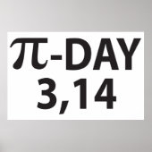 Pi-nummer per dag poster (Voorkant)