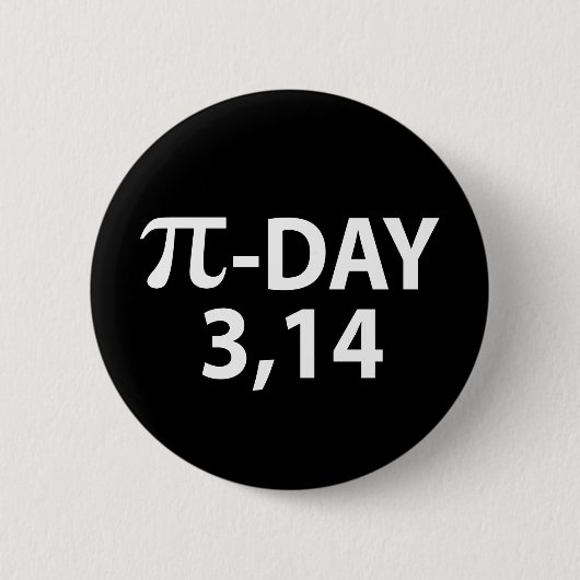 Pi-nummer per dag ronde button 5,7 cm (Voorkant)