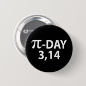 Pi-nummer per dag ronde button 5,7 cm (Voorkant /achterkant)