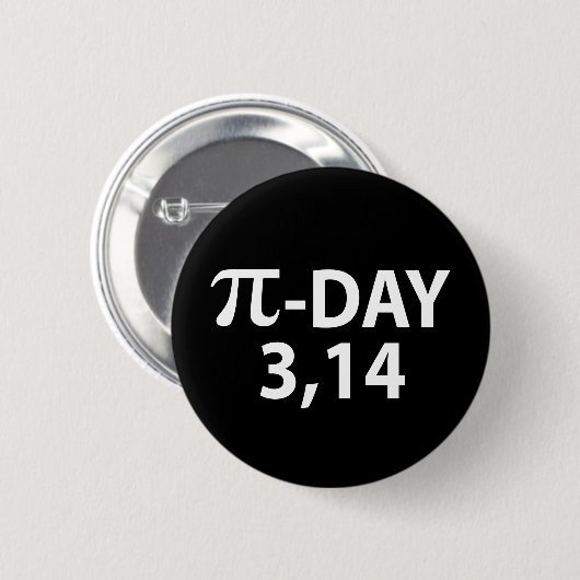 Pi-nummer per dag ronde button 5,7 cm (Voorkant /achterkant)