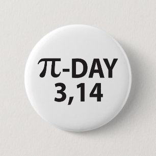 Pi-nummer per dag ronde button 5,7 cm
