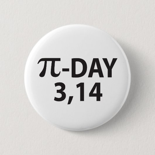 Pi-nummer per dag ronde button 5,7 cm (Voorkant)