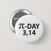 Pi-nummer per dag ronde button 5,7 cm (Voorkant /achterkant)