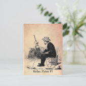 Pi-nummer tekenen briefkaart (Staand voorkant)