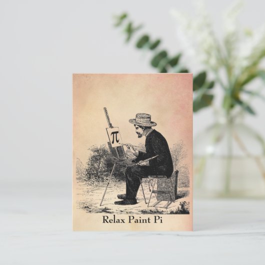 Pi-nummer tekenen briefkaart (Staand voorkant)