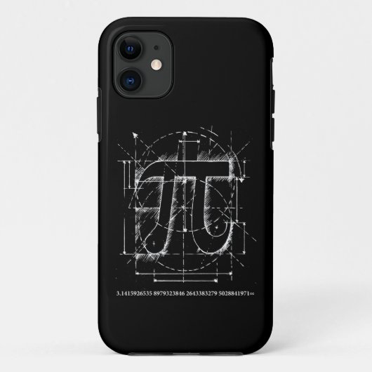 Pi-nummertekening Case-Mate iPhone Case (Achterkant)
