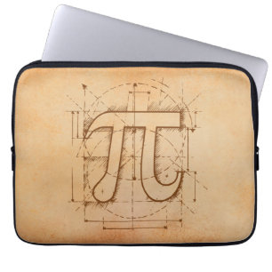Pi-nummertekening Laptop Sleeve