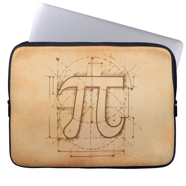 Pi-nummertekening Laptop Sleeve (Voorkant)