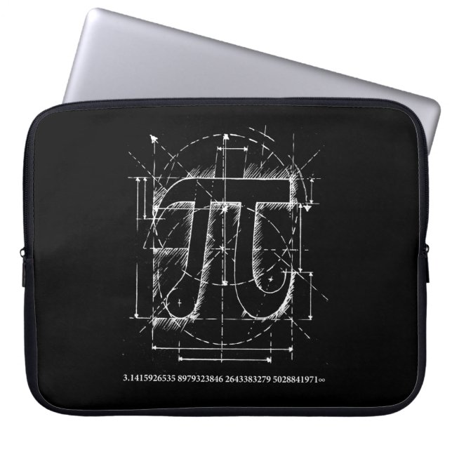 Pi-nummertekening Laptop Sleeve (Voorkant)