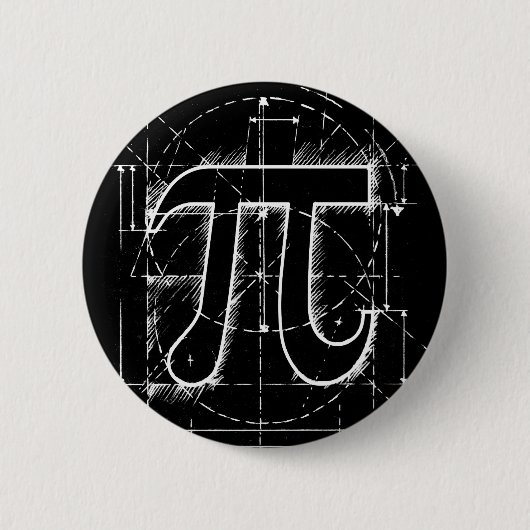 Pi-nummertekening Ronde Button 5,7 Cm (Voorkant)