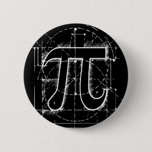 Pi-nummertekening Ronde Button 5,7 Cm