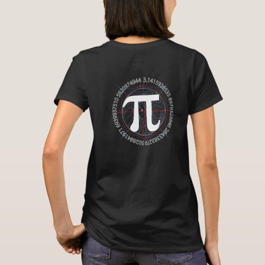 Pi-nummertekening T-shirt (Achterkant)