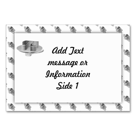 Pi op een zilverpomp kaart (Voorkant)