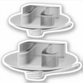 Pi op een zilverpomp sticker (Voorkant)