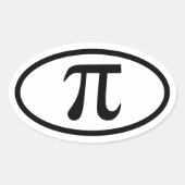 Pi ovale Sticker (Voorkant)
