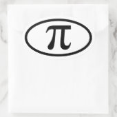 Pi ovale Sticker (Tas)