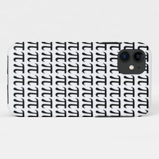 Pi Pattern Black Case-Mate iPhone Case (Achterkant (horizontaal))