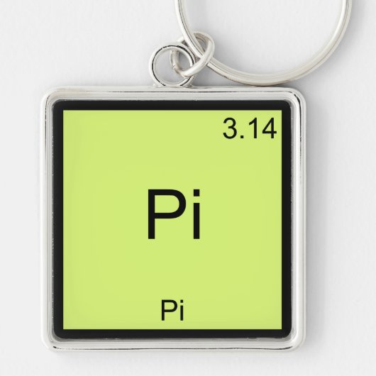 Pi - Pi Funny Wiskunde Element Chemistry T-Shirt Sleutelhanger (Voorkant)