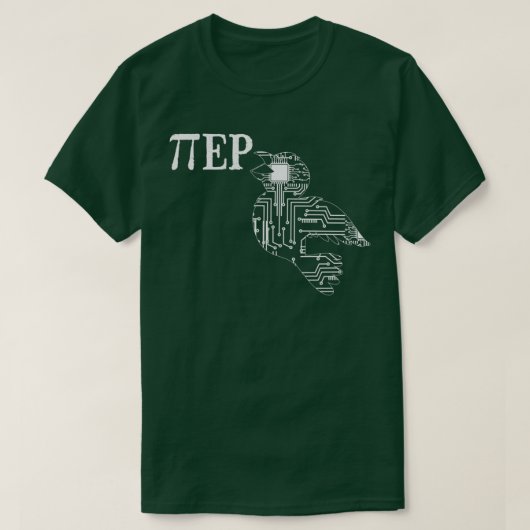Pi Piep Bird Mathematicus Coder PCB Computer CPU T-shirt (Design voorkant)