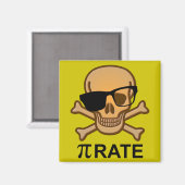 Pi Piraat Grappige Wiskunde Geometrie Koelkastmagn Magneet (Voorkant / Achterkant)