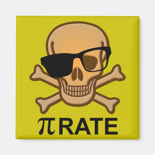 Pi Piraat Grappige Wiskunde Geometrie Koelkastmagn Magneet (Voorkant)