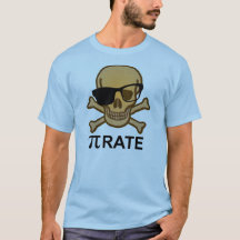Pi Piraat Grappige Wiskunde Geometrie T-shirt Nerd