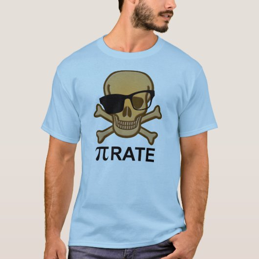 Pi Piraat Grappige Wiskunde Geometrie T-shirt Nerd (Voorkant)