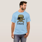 Pi Piraat Grappige Wiskunde Geometrie T-shirt Nerd (Voorkant volledig)