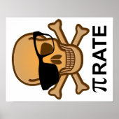 Pi Pirate Funny Wiskunde Geometry Poster Geek Nerd (Voorkant)