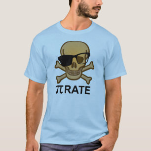 Pi Pirate Funny Wiskunde Geometry T-Shirt Nerd Gee