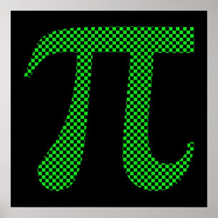 PI Pixel Checkerboard Poster