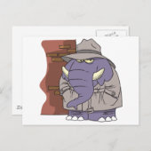 PI private oogspionage sneaky olifant Briefkaart (Voorkant / Achterkant)