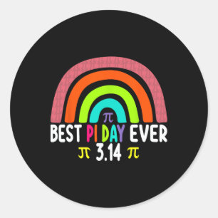 PI Rainbow Wiskunde Science Stem Gift 3.14 Beste D Ronde Sticker