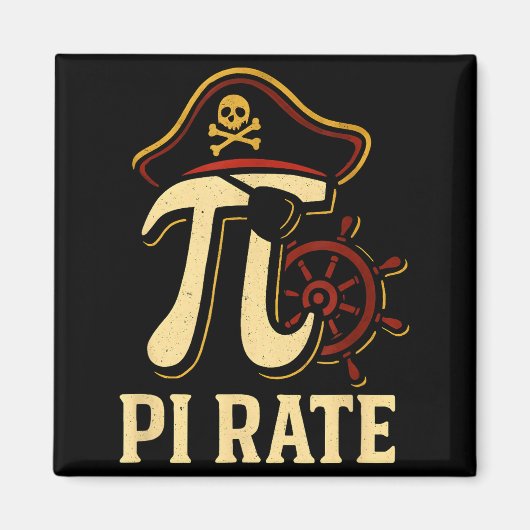 Pi Rate Grappige Wiskunde Piraat Pi Dag 3.14 Leraa Magneet (Voorkant)