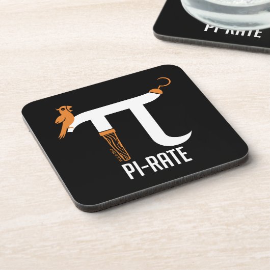 Pi-rate symbool bier onderzetter (Linkerzijde)