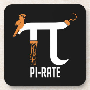 Pi-rate symbool bier onderzetter