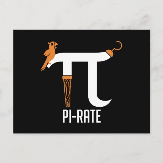 Pi-rate symbool briefkaart (Voorkant)
