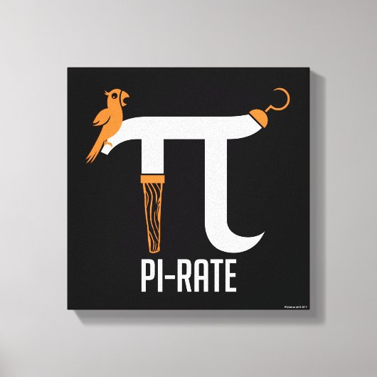 Pi-rate symbool canvas afdruk (Voorkant)