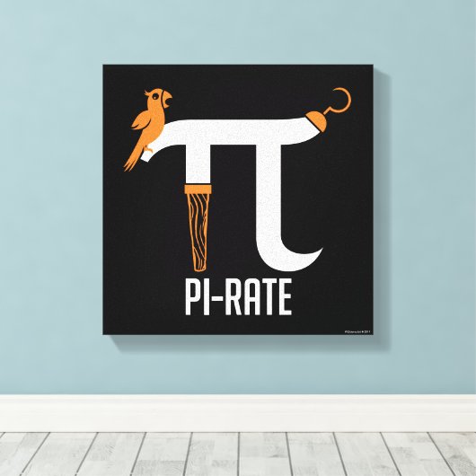 Pi-rate symbool canvas afdruk (Insitu (Houten vloer))