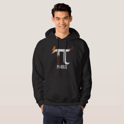 Pi-rate symbool hoodie (Voorkant volledig)
